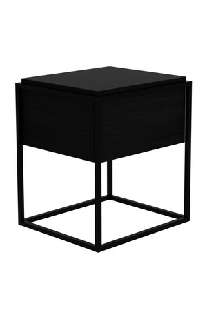   Black Oak Minimalist Nightstand | Oroa.com