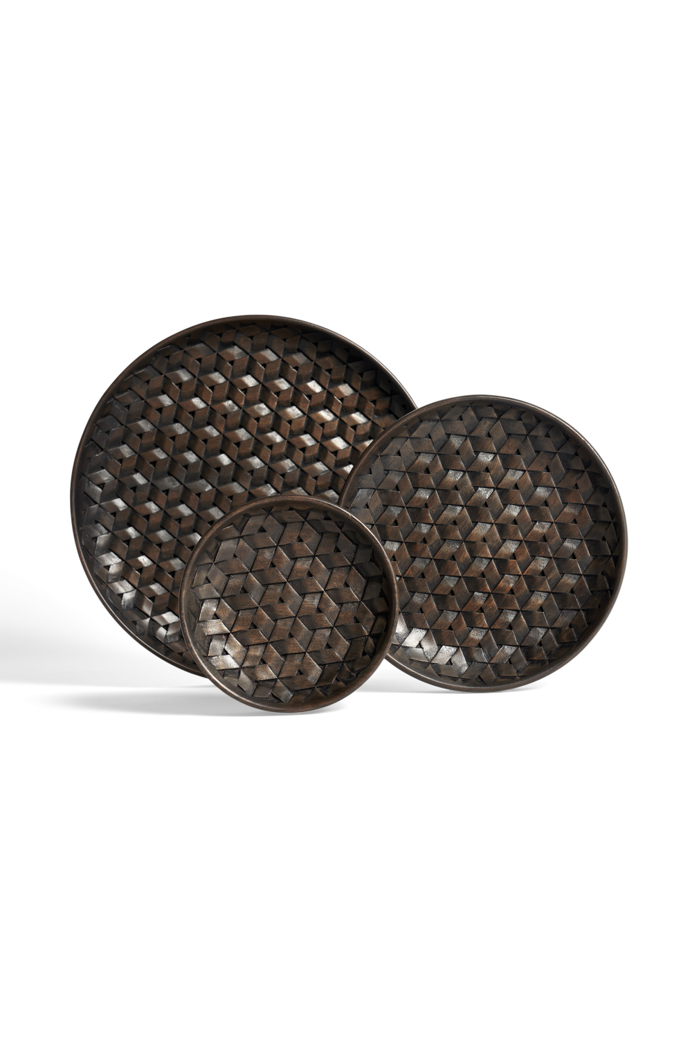   Brown Mahogany Bowl Set (3) | Oroa.com
