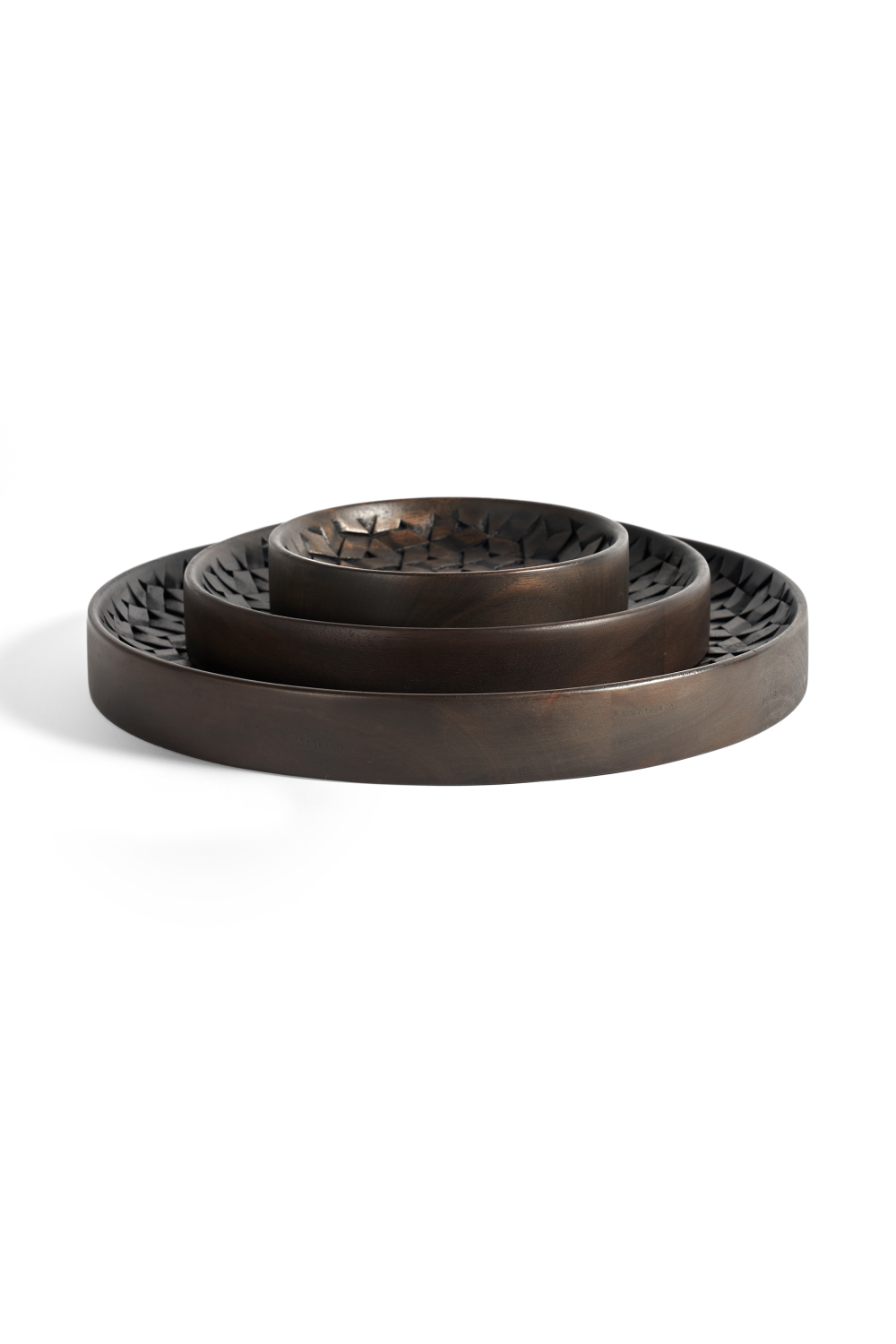   Brown Mahogany Bowl Set (3) | Oroa.com