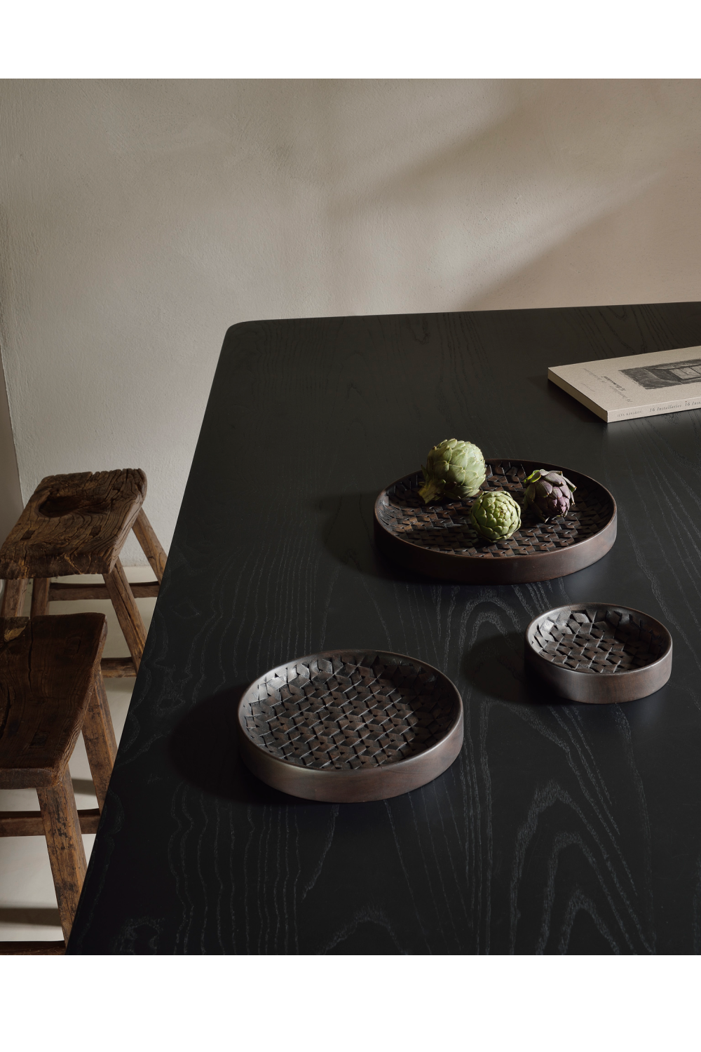   Brown Mahogany Bowl Set (3) | Oroa.com