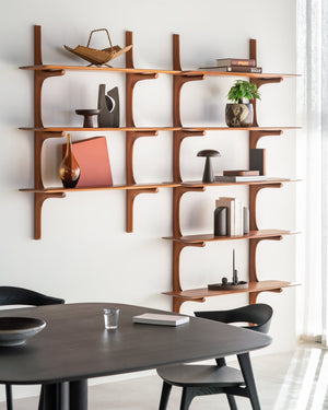   Varnished Mahogany Wall Shelf | Oroa.com