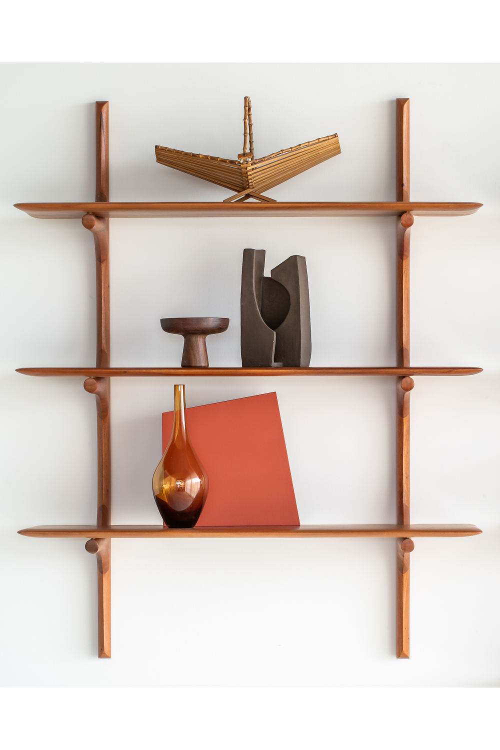   Varnished Mahogany Wall Shelf | Oroa.com
