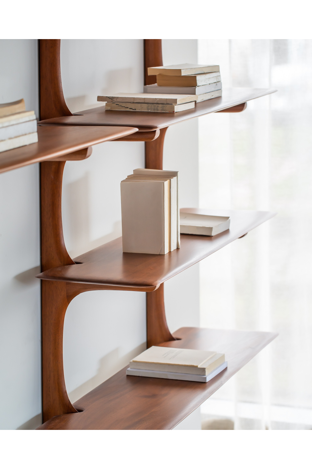   Varnished Mahogany Wall Shelf | Oroa.com