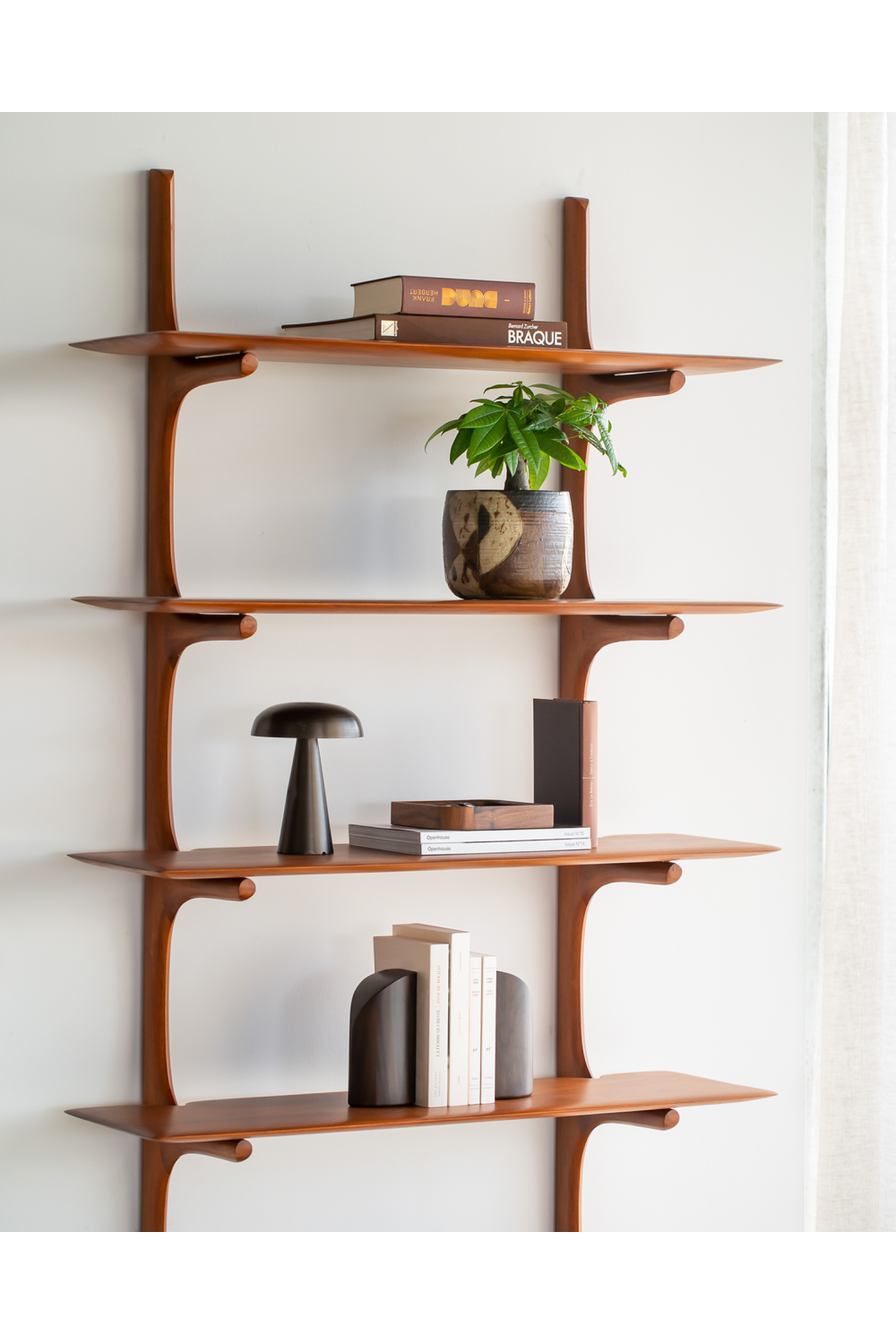   Varnished Mahogany Wall Shelf | Oroa.com