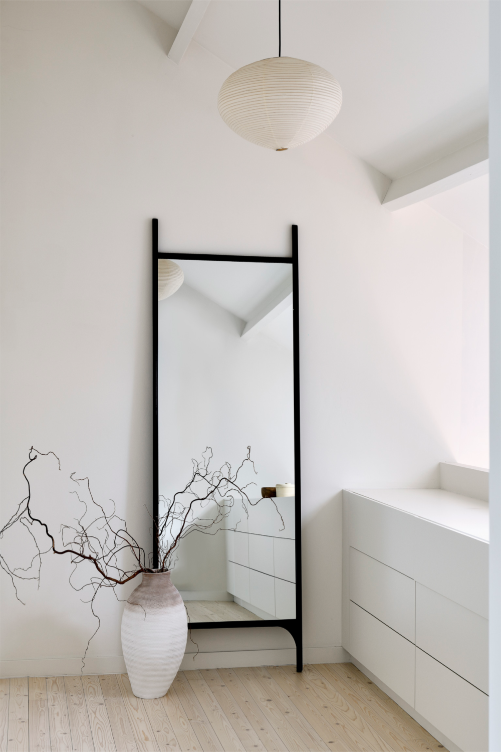   Brown Mahogany Floor Mirror | Oroa.com