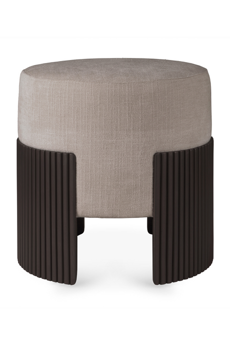   Cushioned Mahogany Pouf | Oroa.com