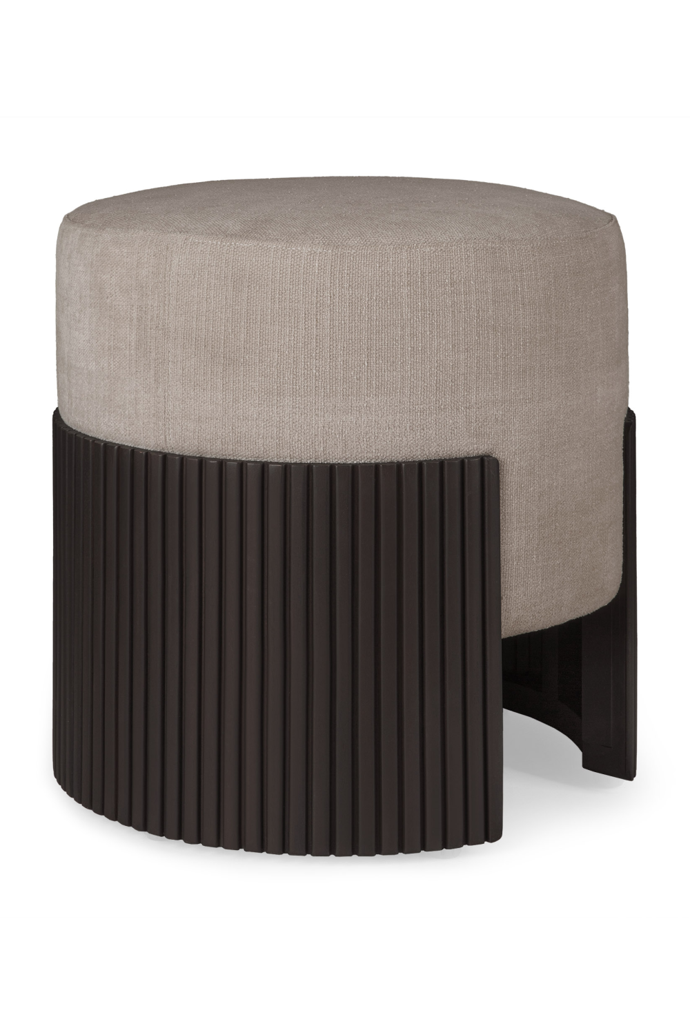   Cushioned Mahogany Pouf | Oroa.com