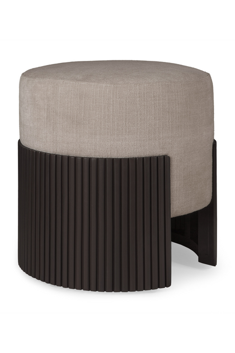   Cushioned Mahogany Pouf | Oroa.com