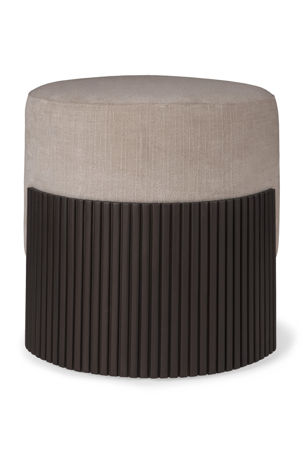   Cushioned Mahogany Pouf | Oroa.com