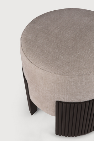   Cushioned Mahogany Pouf | Oroa.com