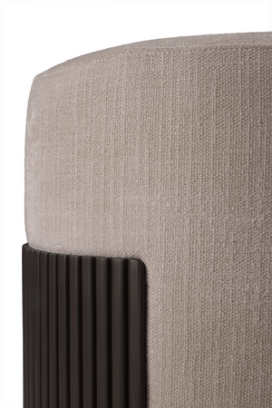   Cushioned Mahogany Pouf | Oroa.com