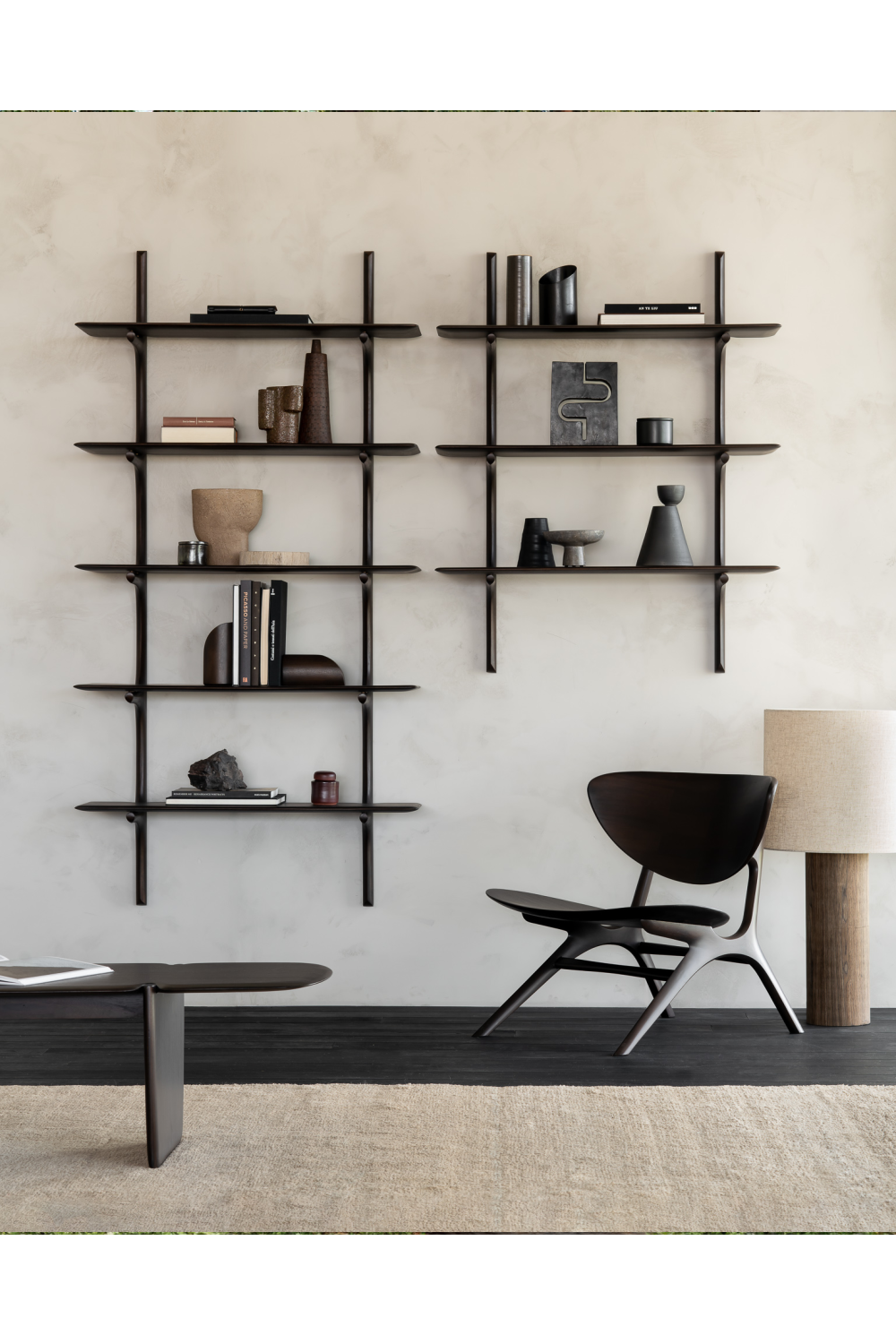   Mahogany Curved Lounge Chair | Oroa.com