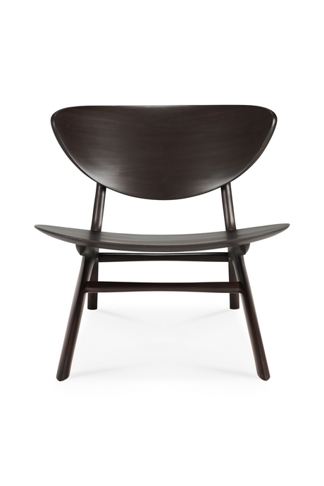   Mahogany Curved Lounge Chair | Oroa.com