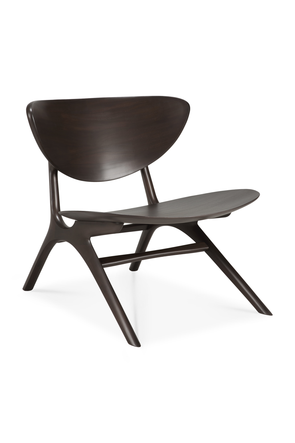   Mahogany Curved Lounge Chair | Oroa.com