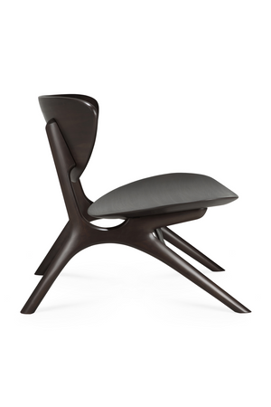   Mahogany Curved Lounge Chair | Oroa.com
