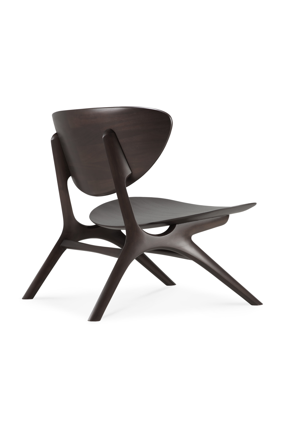   Mahogany Curved Lounge Chair | Oroa.com