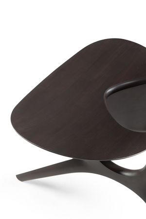   Mahogany Curved Lounge Chair | Oroa.com