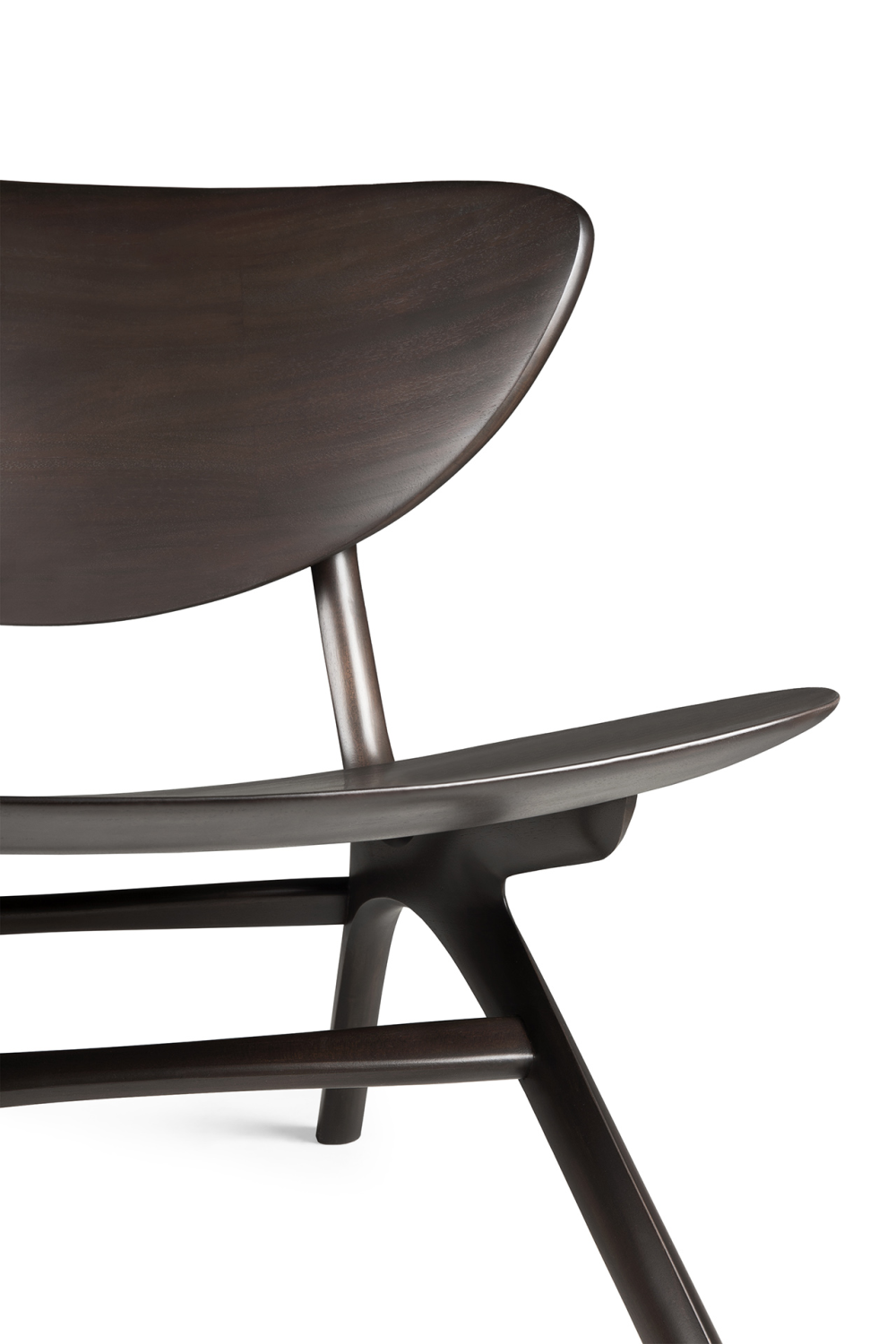   Mahogany Curved Lounge Chair | Oroa.com