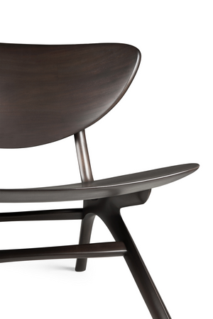   Mahogany Curved Lounge Chair | Oroa.com