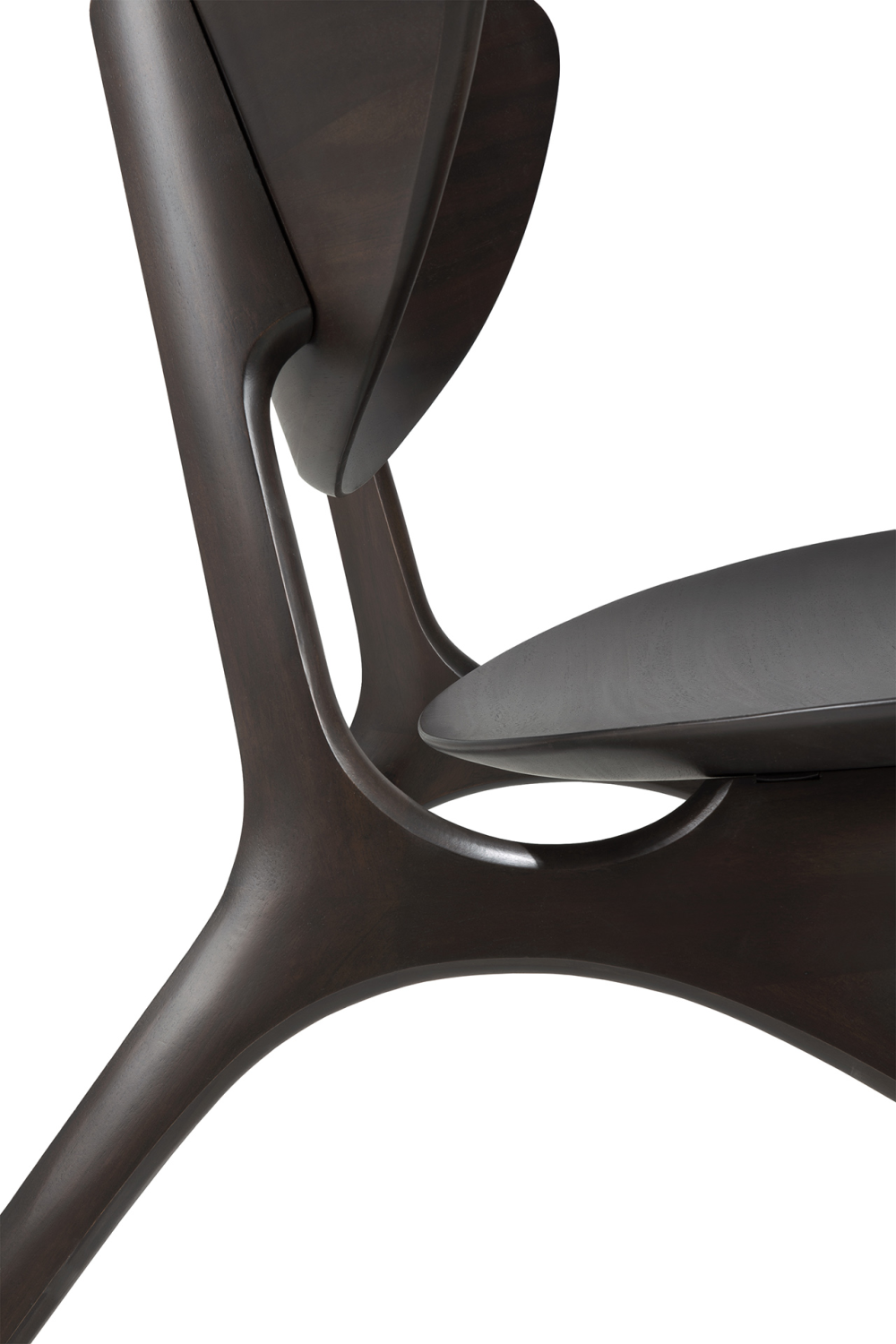   Mahogany Curved Lounge Chair | Oroa.com