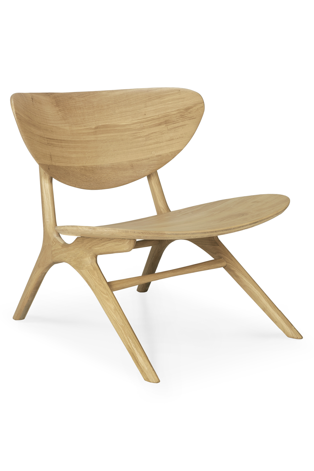   Oak Curved Lounge Chair | Oroa.com