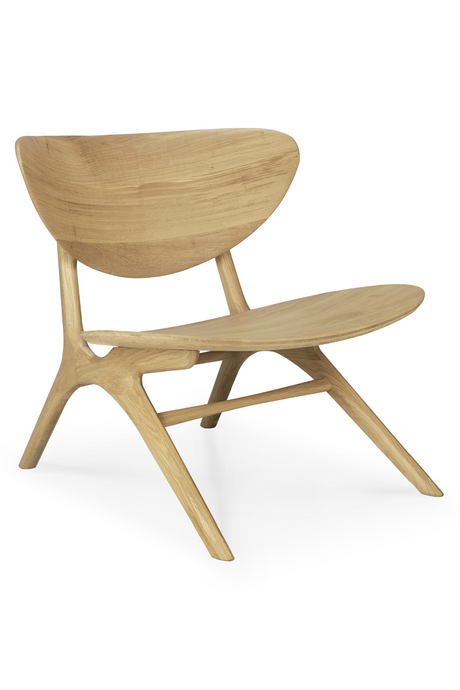   Oak Curved Lounge Chair | Oroa.com