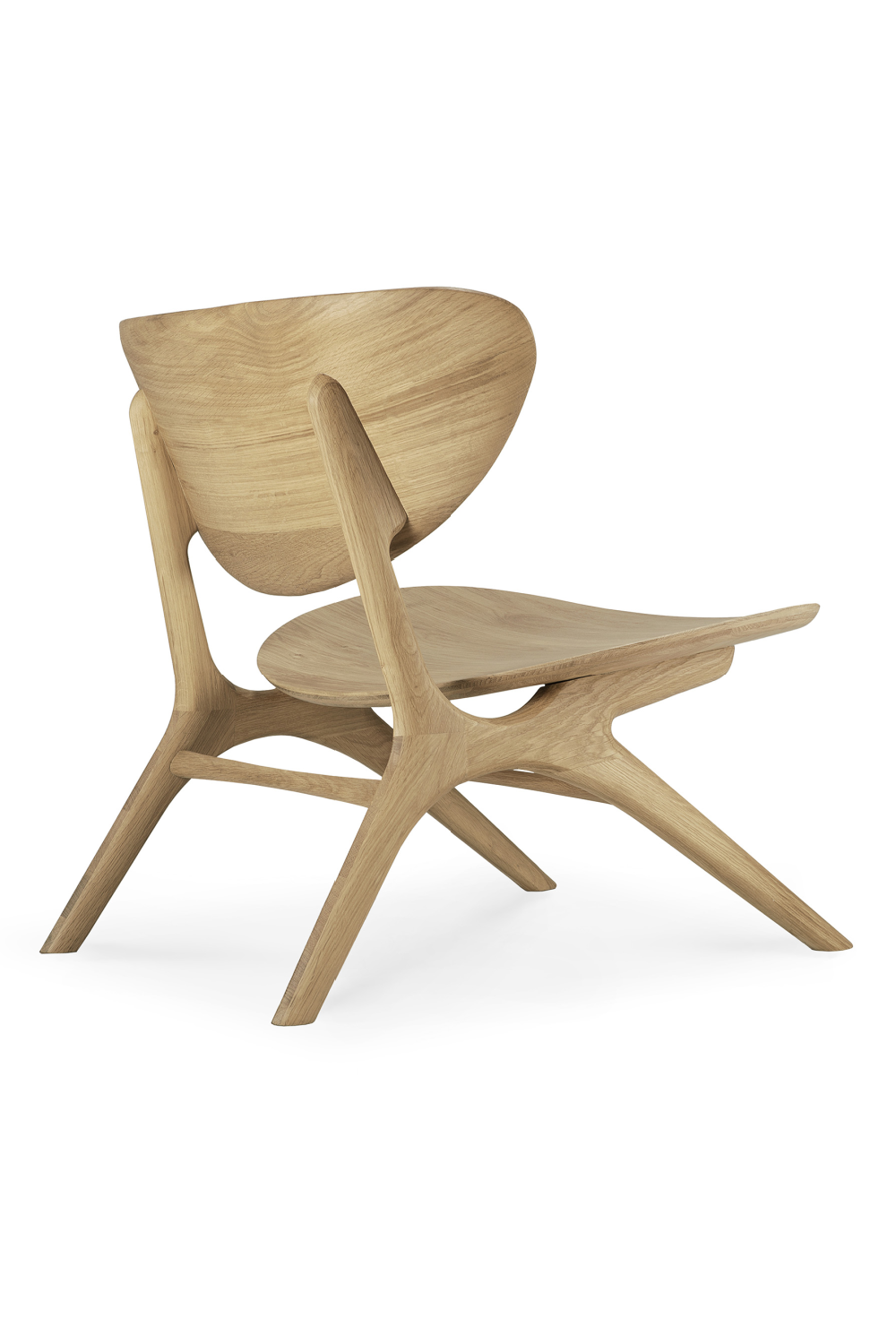   Oak Curved Lounge Chair | Oroa.com