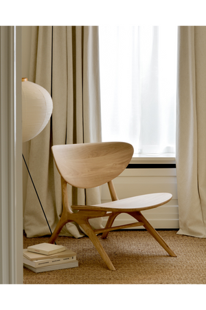   Oak Curved Lounge Chair | Oroa.com
