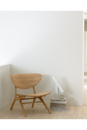   Oak Curved Lounge Chair | Oroa.com