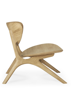   Oak Curved Lounge Chair | Oroa.com