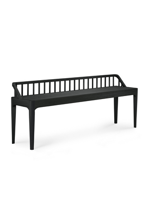   Modern Nordic Black Oak Bench | Oroa.com