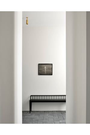   Modern Nordic Black Oak Bench | Oroa.com