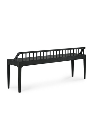   Modern Nordic Black Oak Bench | Oroa.com