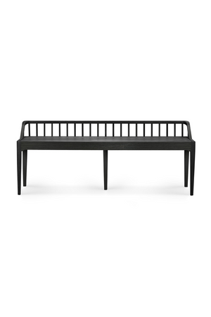   Modern Nordic Black Oak Bench | Oroa.com