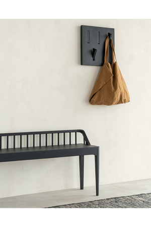  Modern Nordic Black Oak Bench | Oroa.com