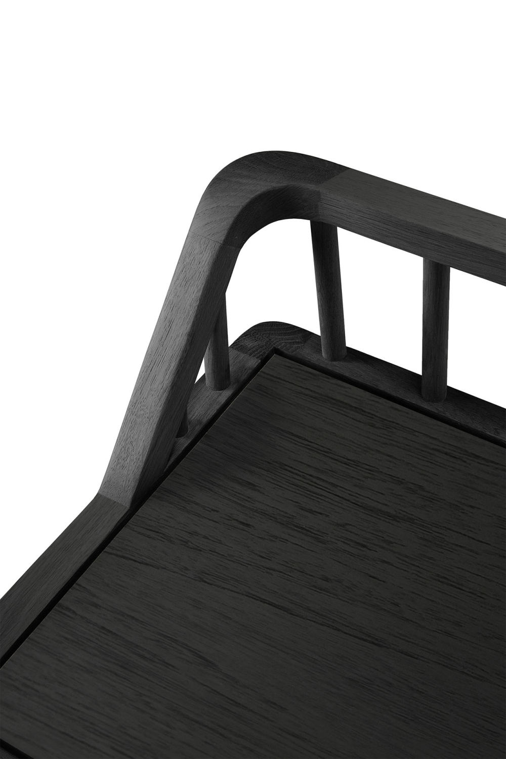   Modern Nordic Black Oak Bench | Oroa.com