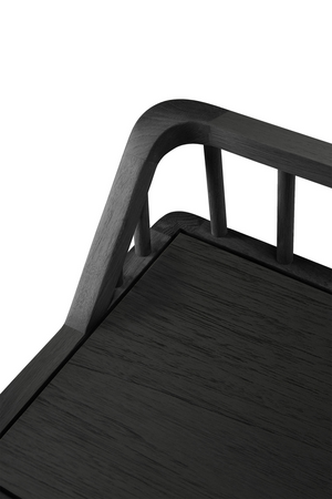   Modern Nordic Black Oak Bench | Oroa.com