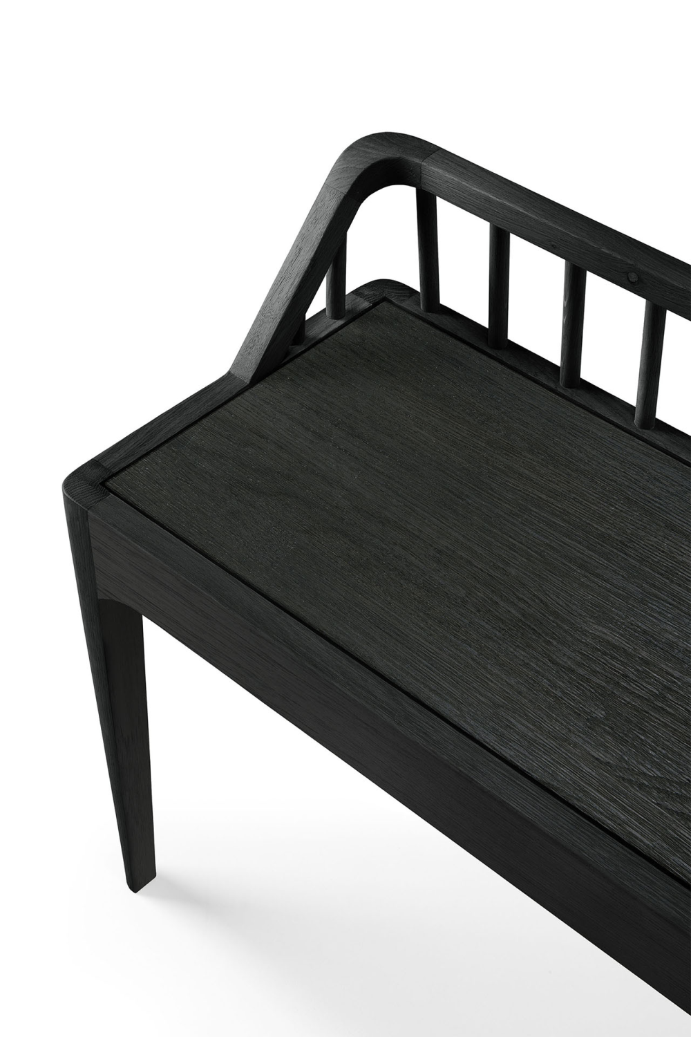   Modern Nordic Black Oak Bench | Oroa.com