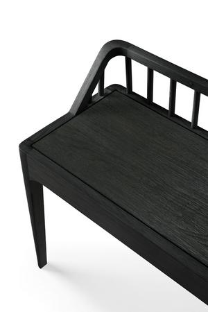   Modern Nordic Black Oak Bench | Oroa.com