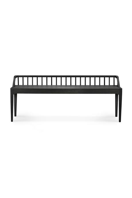   Modern Nordic Black Oak Bench | Oroa.com