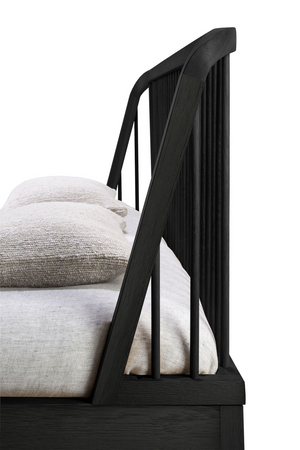   Black Solid Oak Bed | Oroa.com