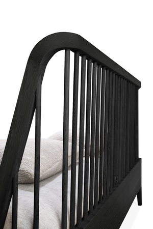   Black Solid Oak Bed | Oroa.com
