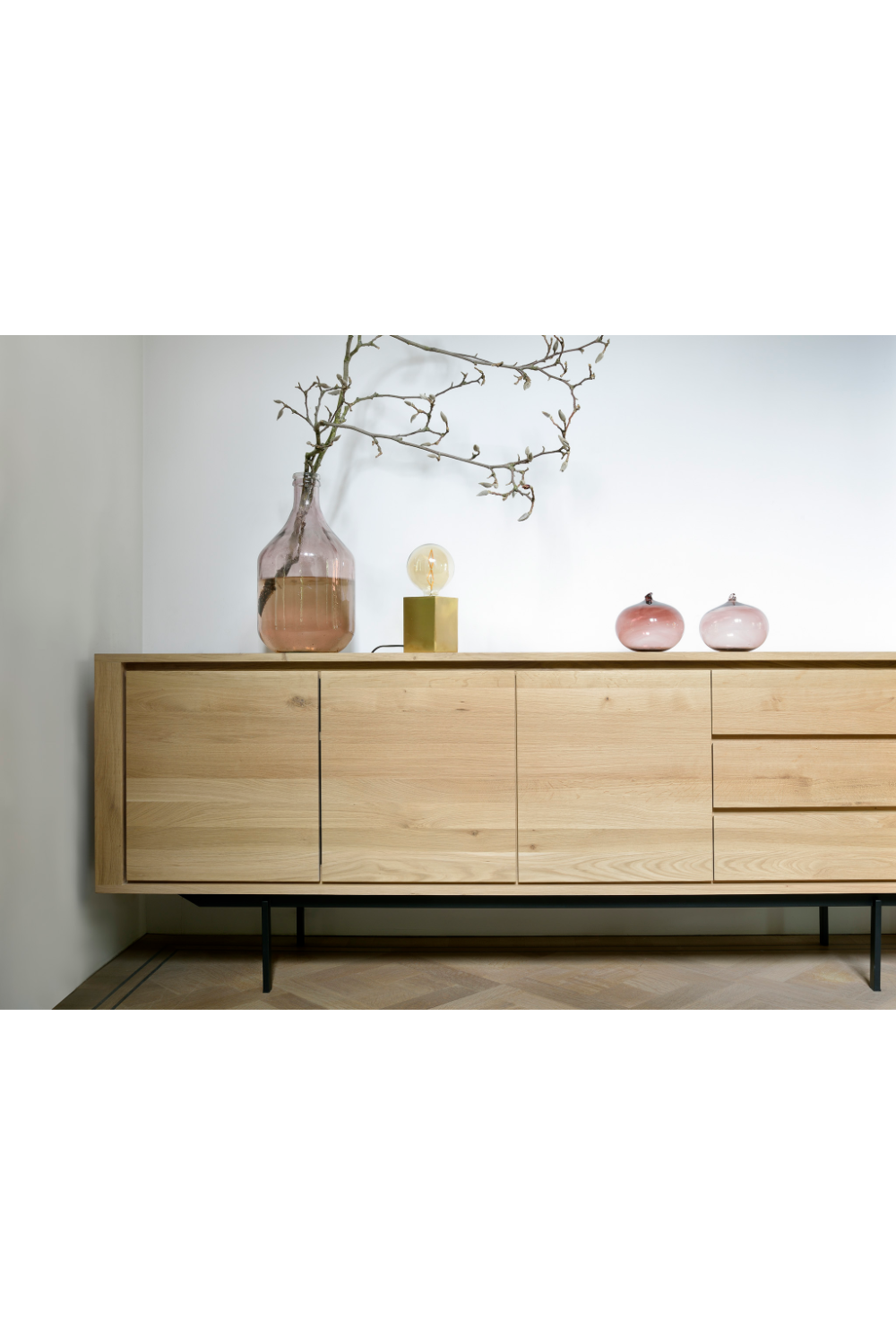   Oak Wood Sideboard with Legs | Oroa.com