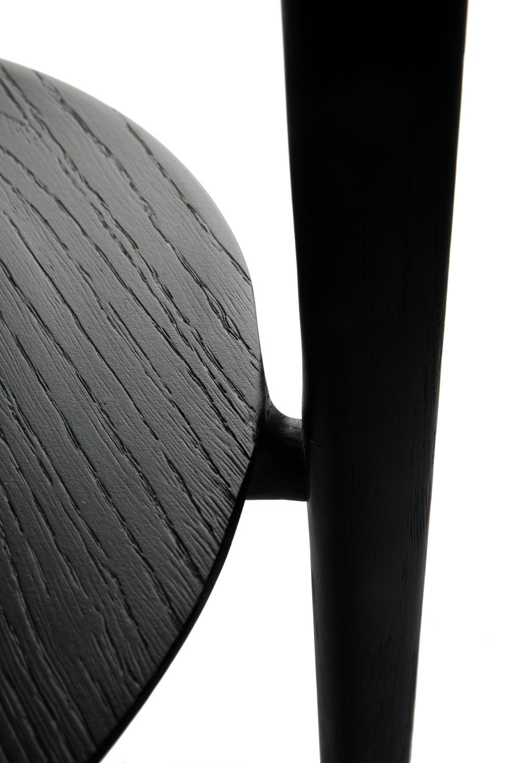   Circular Tiered Black Oak Side Table | Oroa.com
