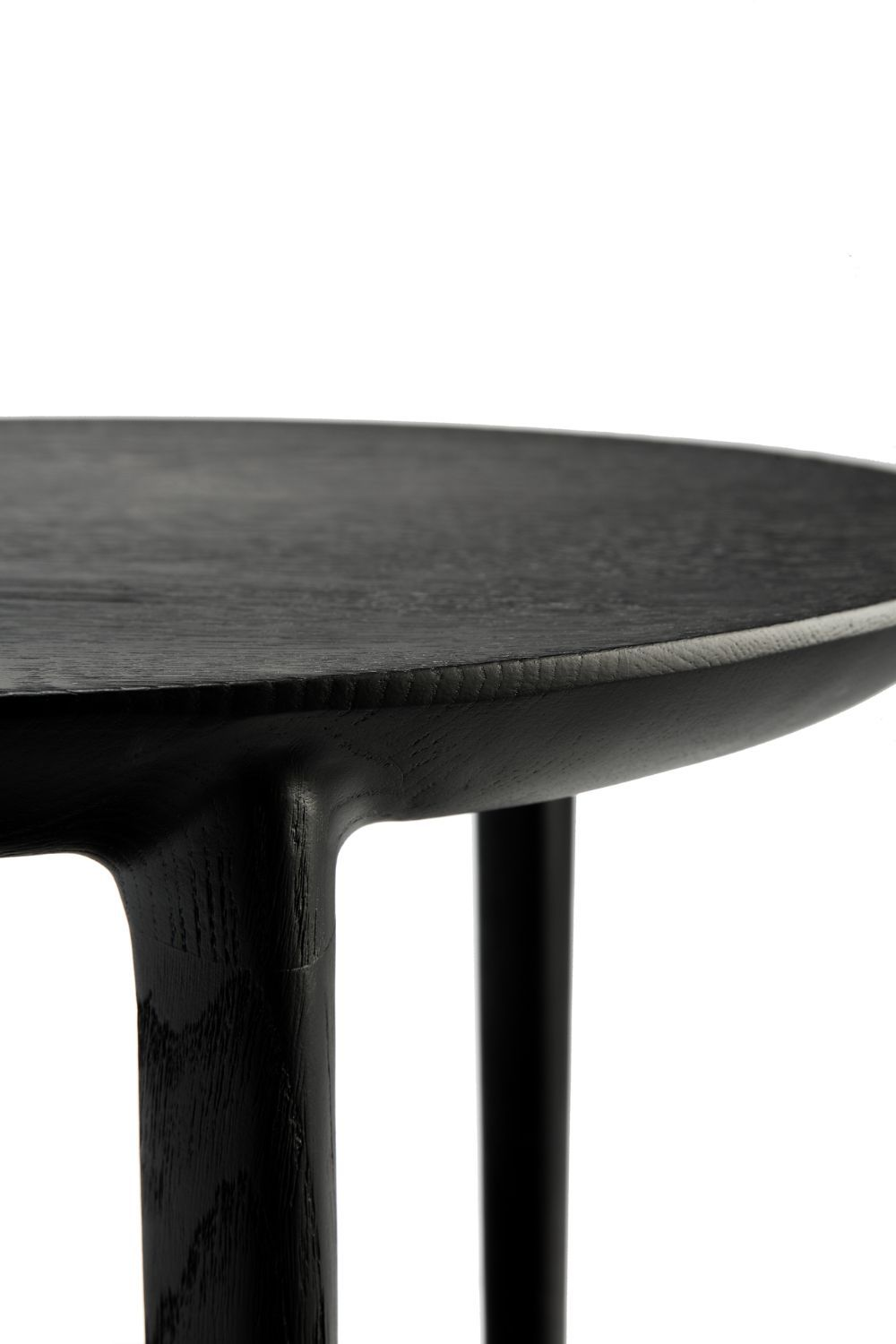   Circular Tiered Black Oak Side Table | Oroa.com