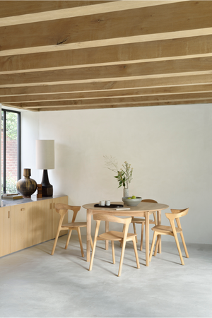   Oak Extendable Round Dining Table | Oroa.com