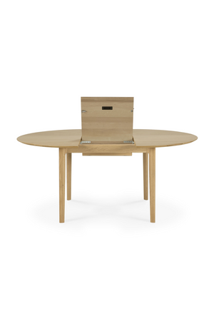   Oak Extendable Round Dining Table | Oroa.com