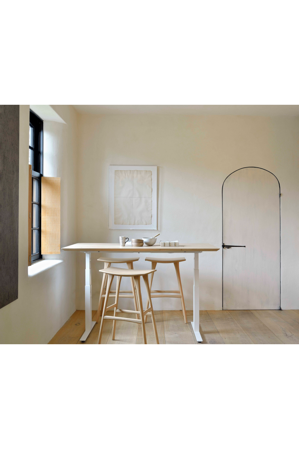   Oak Adjustable Desk L | Oroa.com