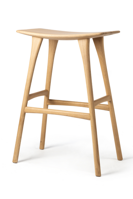   Wooden Backless Barstool | Oroa.com