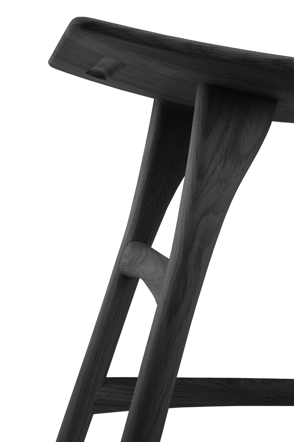   Black Oak Accent Stool | Oroa.com